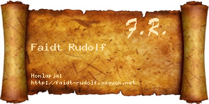 Faidt Rudolf névjegykártya